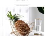 Corbeille en acier doré moderne pour pain, fruits et autres... - Image 6