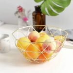 Corbeille en acier doré moderne pour pain, fruits et autres... - Image 2