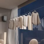 Support Corde à linge retractable en acier inoxydable 4,2 mètres
