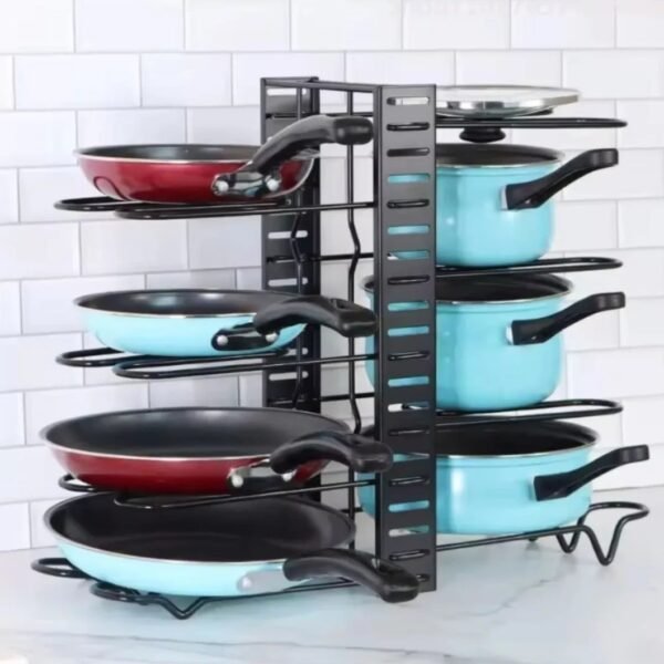 Support rangement casseroles et couvercles