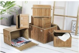Set de 3 paniers de rangement et stockage en bamboo – Image 5