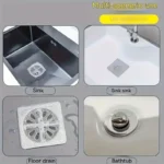 Filtre autocollant jetable anti-cheveux protection siphon douche évier salle de bain cuisine évite blocage tuyaux – 1 Piece – Image 3