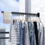 Support de séchage linges pliable en acier inoxydable