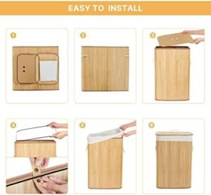 Panier à linge en bambou moderne et pratique – Image 6
