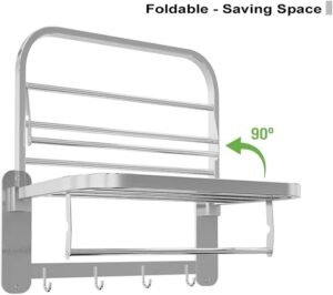 Porte serviette en acier inoxydable pour salle de bain – Image 3