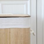 Panier à Linge Rectangulaire Pliable en Bambou avec Couvercle – Image 5