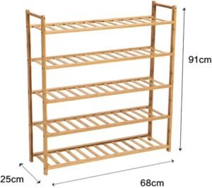 Meuble de rangement chaussures et autres 5 niveaux en bois – Image 2