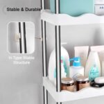 Étagère de rangement salle de bain à 3 niveaux en acier inoxydable - Image 2