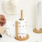 Support vertical en bamboo pour papier cuisine – Image 2