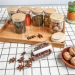 Pack de 12 bocaux en verre avec 12 cuillères en bois et 24 Etiquettes autocollantes – Image 9