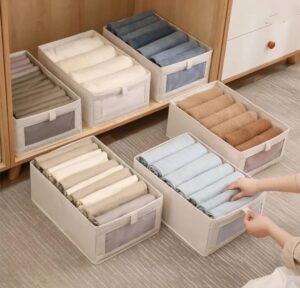 Box de rangement pliable en tissu... – Image 3