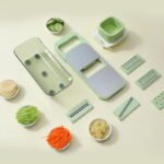 Mandoline de Cuisine Multifonction – Râpe & Coupe-Légumes avec Bac Collecteur – Image 3