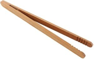 Pince à grille-pain en bois de bambou – Image 2