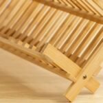 Égouttoir à vaisselle pliable en bambou 2 niveaux – Image 2