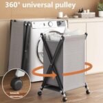 Panier de rangement pliable à roulette pour la vêtement – Image 3