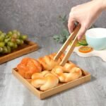 Pince à grille-pain en bois de bambou