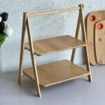 Étagère Épices Cuisine en Bois – Rangement Étagère à 2 Niveaux