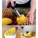 Découpe-Ananas Inox – Peler, Évider et Trancher en un Tour de Main – Image 2