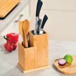 Porte-couteau en bambou multifonctions pour cuisine – Image 3
