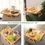 Plateau de Canapé Clipsable en Bambou – Image 4