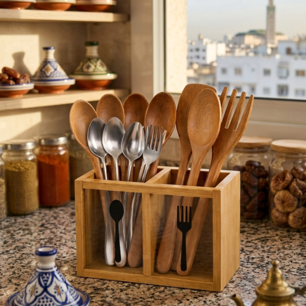 Range-Couverts Duo en Bambou