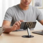 Support métallique rotatif pour téléphone, tablette et autres...