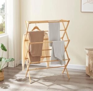 Séchoir à linge en bois pour vêtements