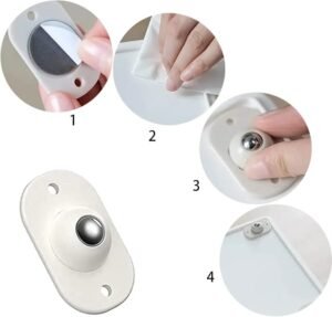 Lot de 4 Mini Roulettes Universelles 360° – Image 4