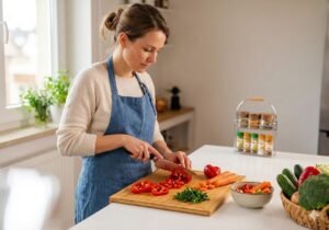 Planche en bois de bambou avec bord d'accrochage 35x24cm