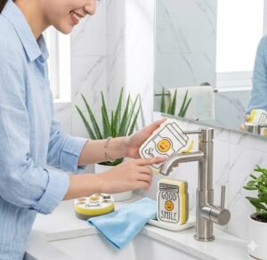 Set de 4 Éponges à Vaisselle Design "Smile" – Image 2