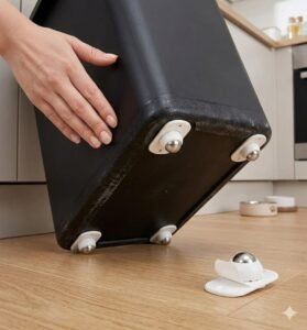 Lot de 4 Mini Roulettes Universelles 360°