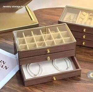 Coffret à Bijoux Luxueux à 3 Tiroirs – Image 2