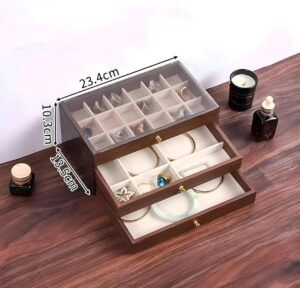 Coffret à Bijoux Luxueux à 3 Tiroirs – Image 6