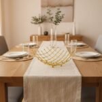 Corbeille à Fruits Géométrique Dorée 27cm – Image 3