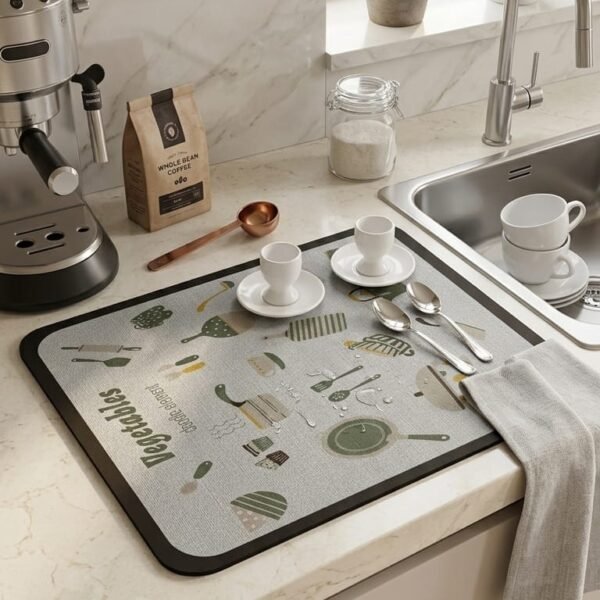 Tapis de Cuisine Égouttoir Absorbant 40X30cm